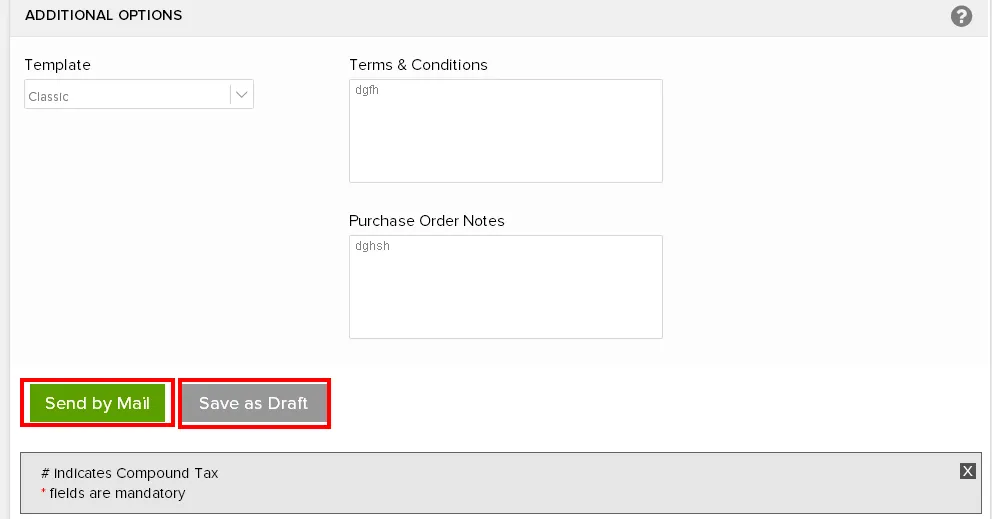 purchase order template