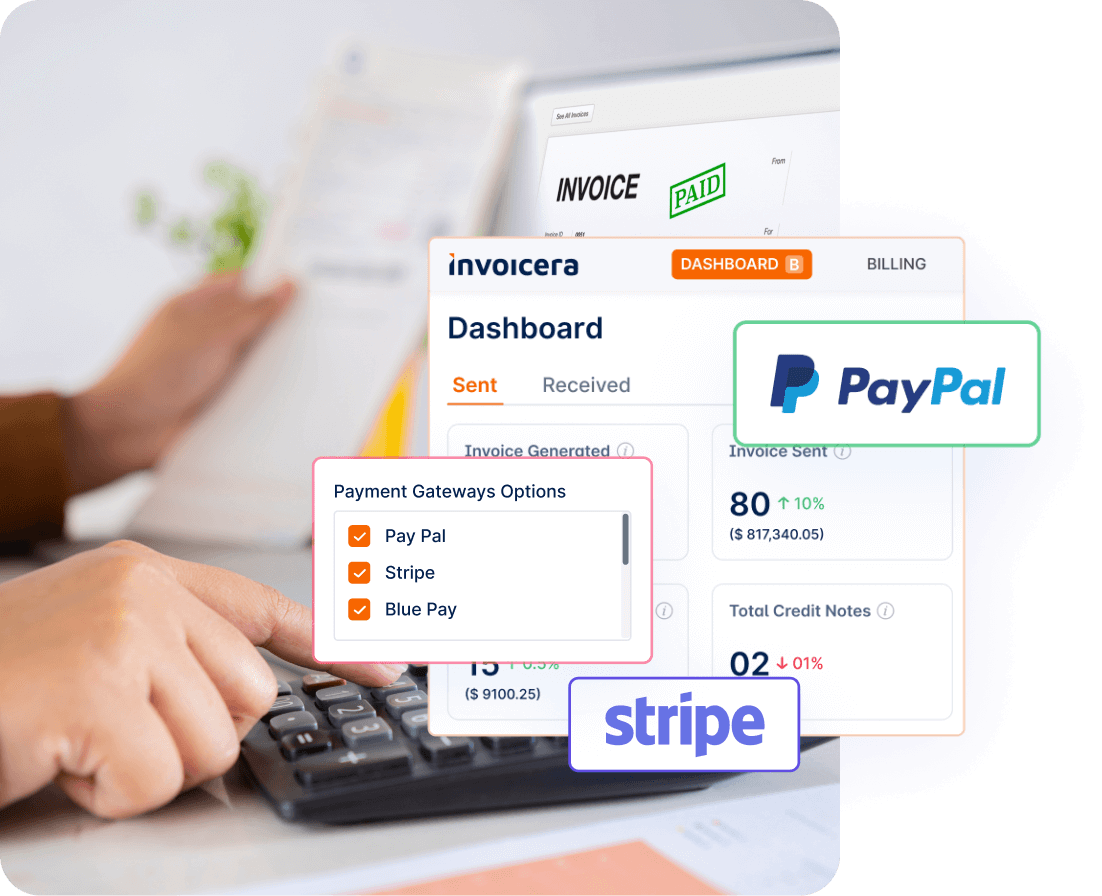 Online payment integration in recurring billing software